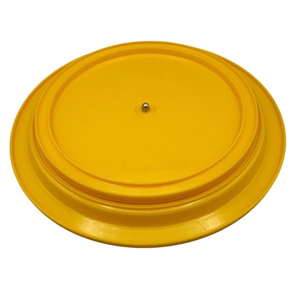 Vintage Rubbermaid Cream Sugar Lazy Susan Turntable Bright Yellow Melamine - Picture 6 of 7